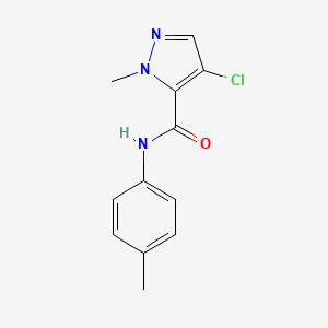 molecular formula C12H12ClN3O B5457955 4-chloro-1-methyl-N-(4-methylphenyl)-1H-pyrazole-5-carboxamide 
