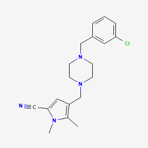 4-{[4-(3-chlorobenzyl)-1-piperazinyl]methyl}-1,5-dimethyl-1H-pyrrole-2-carbonitrile