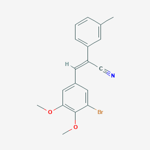 3-(3-bromo-4,5-dimethoxyphenyl)-2-(3-methylphenyl)acrylonitrile