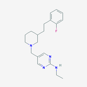 molecular formula C20H27FN4 B5458004 N-ethyl-5-({3-[2-(2-fluorophenyl)ethyl]-1-piperidinyl}methyl)-2-pyrimidinamine 
