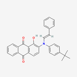 molecular formula C32H27NO3 B5458008 2-[(4-tert-butylphenyl)(2-phenylvinyl)amino]-1-hydroxyanthra-9,10-quinone 