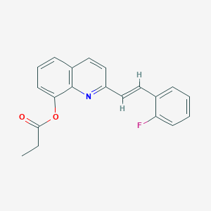 2-[2-(2-fluorophenyl)vinyl]-8-quinolinyl propionate