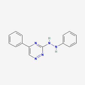 molecular formula C15H13N5 B5458041 5-phenyl-3-(2-phenylhydrazino)-1,2,4-triazine 