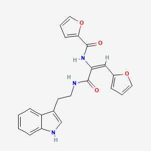 molecular formula C22H19N3O4 B5458049 N-[2-(2-furyl)-1-({[2-(1H-indol-3-yl)ethyl]amino}carbonyl)vinyl]-2-furamide 
