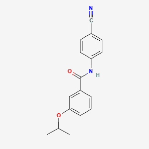 molecular formula C17H16N2O2 B5458054 N-(4-cyanophenyl)-3-isopropoxybenzamide 