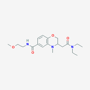 molecular formula C19H29N3O4 B5458061 3-[2-(diethylamino)-2-oxoethyl]-N-(2-methoxyethyl)-4-methyl-3,4-dihydro-2H-1,4-benzoxazine-6-carboxamide 