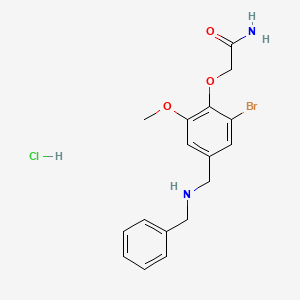 molecular formula C17H20BrClN2O3 B5458062 2-{4-[(benzylamino)methyl]-2-bromo-6-methoxyphenoxy}acetamide hydrochloride 