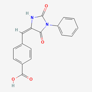4-[(2,5-dioxo-1-phenyl-4-imidazolidinylidene)methyl]benzoic acid