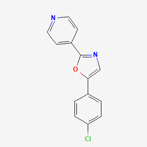 molecular formula C14H9ClN2O B5458066 4-[5-(4-chlorophenyl)-1,3-oxazol-2-yl]pyridine CAS No. 97813-93-9