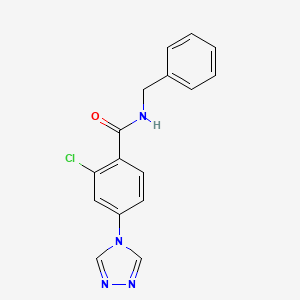 molecular formula C16H13ClN4O B5458081 N-benzyl-2-chloro-4-(4H-1,2,4-triazol-4-yl)benzamide 