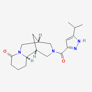 molecular formula C18H26N4O2 B5458090 (1R,5R,11aS)-3-[(3-isopropyl-1H-pyrazol-5-yl)carbonyl]decahydro-8H-1,5-methanopyrido[1,2-a][1,5]diazocin-8-one 