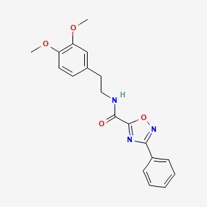 molecular formula C19H19N3O4 B5458095 N-[2-(3,4-dimethoxyphenyl)ethyl]-3-phenyl-1,2,4-oxadiazole-5-carboxamide 