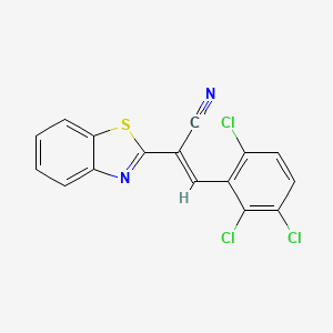 molecular formula C16H7Cl3N2S B5458097 2-(1,3-benzothiazol-2-yl)-3-(2,3,6-trichlorophenyl)acrylonitrile 