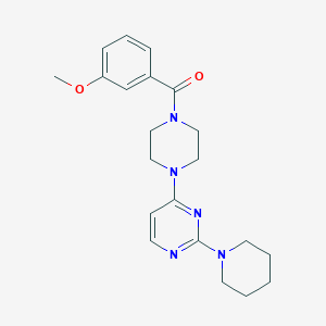 molecular formula C21H27N5O2 B5458104 4-[4-(3-methoxybenzoyl)-1-piperazinyl]-2-(1-piperidinyl)pyrimidine 