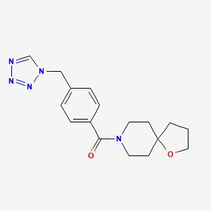 molecular formula C17H21N5O2 B5458132 8-[4-(1H-tetrazol-1-ylmethyl)benzoyl]-1-oxa-8-azaspiro[4.5]decane 