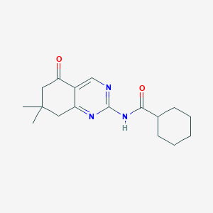 molecular formula C17H23N3O2 B5458147 N-(7,7-dimethyl-5-oxo-5,6,7,8-tetrahydro-2-quinazolinyl)cyclohexanecarboxamide 