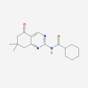 N-(7,7-dimethyl-5-oxo-5,6,7,8-tetrahydro-2-quinazolinyl)cyclohexanecarboxamide