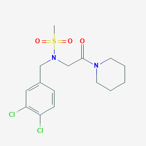 molecular formula C15H20Cl2N2O3S B5458165 N-(3,4-dichlorobenzyl)-N-[2-oxo-2-(1-piperidinyl)ethyl]methanesulfonamide 
