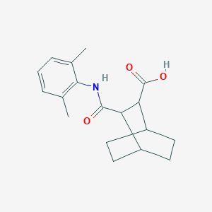 molecular formula C18H23NO3 B5458170 3-{[(2,6-dimethylphenyl)amino]carbonyl}bicyclo[2.2.2]octane-2-carboxylic acid 