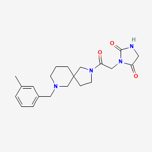molecular formula C21H28N4O3 B5458176 3-{2-[7-(3-methylbenzyl)-2,7-diazaspiro[4.5]dec-2-yl]-2-oxoethyl}-2,4-imidazolidinedione 