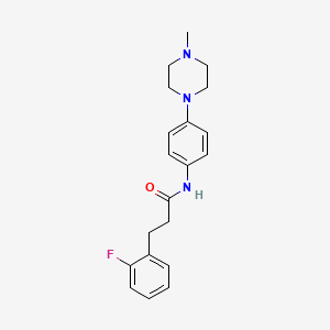 molecular formula C20H24FN3O B5458177 3-(2-fluorophenyl)-N-[4-(4-methyl-1-piperazinyl)phenyl]propanamide 