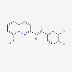 molecular formula C18H14BrNO2 B5458183 2-[2-(3-bromo-4-methoxyphenyl)vinyl]-8-quinolinol 