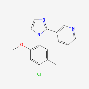 molecular formula C16H14ClN3O B5458190 3-[1-(4-chloro-2-methoxy-5-methylphenyl)-1H-imidazol-2-yl]pyridine 