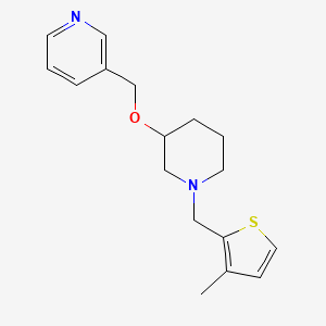 molecular formula C17H22N2OS B5458192 3-[({1-[(3-methyl-2-thienyl)methyl]-3-piperidinyl}oxy)methyl]pyridine 