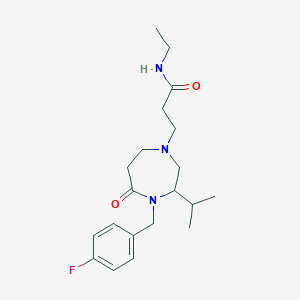 N-ethyl-3-[4-(4-fluorobenzyl)-3-isopropyl-5-oxo-1,4-diazepan-1-yl]propanamide