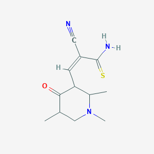 molecular formula C12H17N3OS B5458242 2-cyano-3-(1,2,5-trimethyl-4-oxo-3-piperidinyl)-2-propenethioamide 