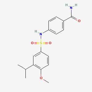 4-{[(3-isopropyl-4-methoxyphenyl)sulfonyl]amino}benzamide