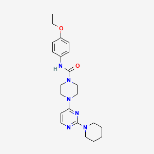 molecular formula C22H30N6O2 B5458250 N-(4-ethoxyphenyl)-4-[2-(1-piperidinyl)-4-pyrimidinyl]-1-piperazinecarboxamide 