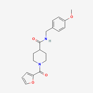 molecular formula C19H22N2O4 B5458263 1-(2-furoyl)-N-(4-methoxybenzyl)piperidine-4-carboxamide 