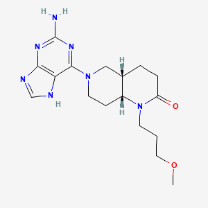 molecular formula C17H25N7O2 B5458295 (4aS*,8aR*)-6-(2-amino-9H-purin-6-yl)-1-(3-methoxypropyl)octahydro-1,6-naphthyridin-2(1H)-one 