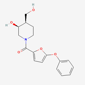 molecular formula C17H19NO5 B5458311 (3S*,4R*)-4-(hydroxymethyl)-1-(5-phenoxy-2-furoyl)-3-piperidinol 