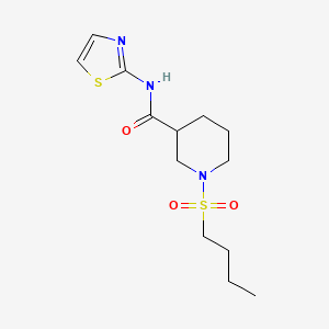 molecular formula C13H21N3O3S2 B5458318 1-(butylsulfonyl)-N-1,3-thiazol-2-yl-3-piperidinecarboxamide 