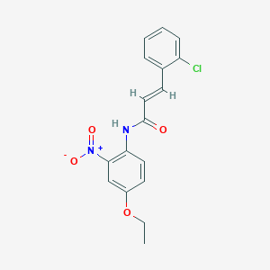 molecular formula C17H15ClN2O4 B5458334 3-(2-chlorophenyl)-N-(4-ethoxy-2-nitrophenyl)acrylamide 
