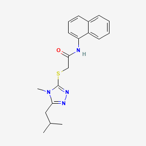molecular formula C19H22N4OS B5458388 2-[(5-isobutyl-4-methyl-4H-1,2,4-triazol-3-yl)thio]-N-1-naphthylacetamide 