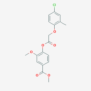 molecular formula C18H17ClO6 B5458415 methyl 4-{[(4-chloro-2-methylphenoxy)acetyl]oxy}-3-methoxybenzoate 