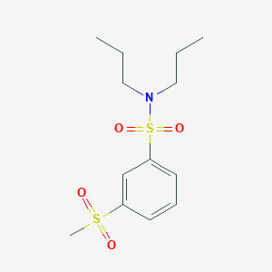 molecular formula C13H21NO4S2 B5458424 3-(methylsulfonyl)-N,N-dipropylbenzenesulfonamide 