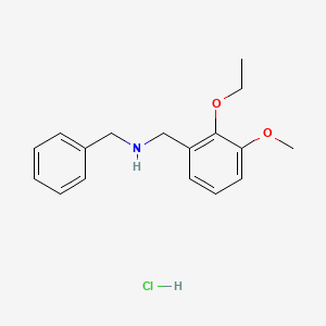 molecular formula C17H22ClNO2 B5458437 N-benzyl-1-(2-ethoxy-3-methoxyphenyl)methanamine hydrochloride 