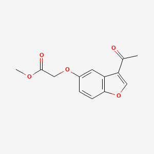 molecular formula C13H12O5 B5458443 [(3-乙酰基-1-苯并呋喃-5-基)氧基]乙酸甲酯 