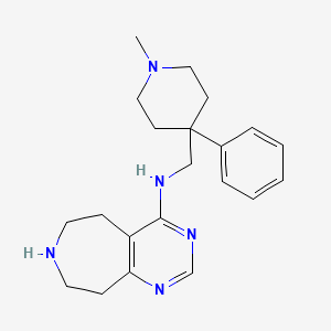 molecular formula C21H29N5 B5458498 N-[(1-methyl-4-phenyl-4-piperidinyl)methyl]-6,7,8,9-tetrahydro-5H-pyrimido[4,5-d]azepin-4-amine dihydrochloride 