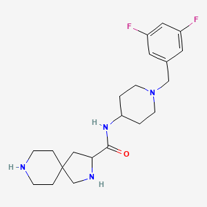 molecular formula C21H30F2N4O B5458508 N-[1-(3,5-difluorobenzyl)-4-piperidinyl]-2,8-diazaspiro[4.5]decane-3-carboxamide dihydrochloride 