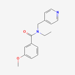 molecular formula C16H18N2O2 B5458529 N-ethyl-3-methoxy-N-(4-pyridinylmethyl)benzamide 