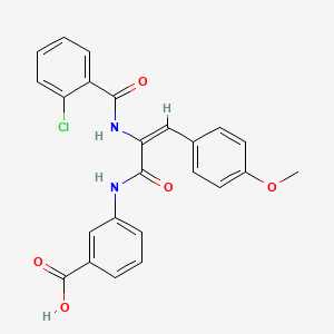molecular formula C24H19ClN2O5 B5458561 3-{[2-[(2-chlorobenzoyl)amino]-3-(4-methoxyphenyl)acryloyl]amino}benzoic acid 