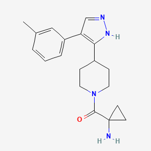 1-({4-[4-(3-methylphenyl)-1H-pyrazol-5-yl]piperidin-1-yl}carbonyl)cyclopropanamine