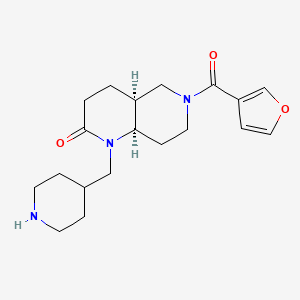 molecular formula C19H27N3O3 B5458568 rel-(4aS,8aR)-6-(3-furoyl)-1-(4-piperidinylmethyl)octahydro-1,6-naphthyridin-2(1H)-one hydrochloride 