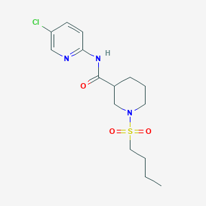 molecular formula C15H22ClN3O3S B5458578 1-(butylsulfonyl)-N-(5-chloro-2-pyridinyl)-3-piperidinecarboxamide 