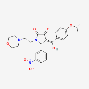 molecular formula C26H29N3O7 B5458593 3-hydroxy-4-(4-isopropoxybenzoyl)-1-[2-(4-morpholinyl)ethyl]-5-(3-nitrophenyl)-1,5-dihydro-2H-pyrrol-2-one 